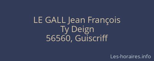 LE GALL Jean François
