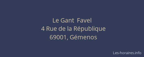 Le Gant  Favel