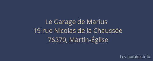 Le Garage de Marius