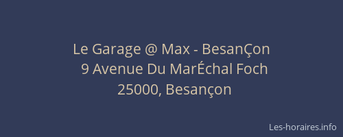 Le Garage @ Max - BesanÇon