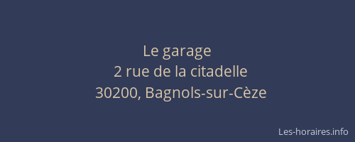 Le garage