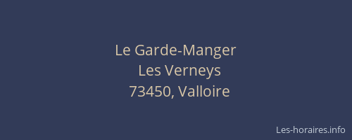 Le Garde-Manger