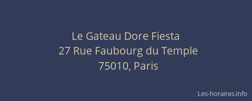 Le Gateau Dore Fiesta