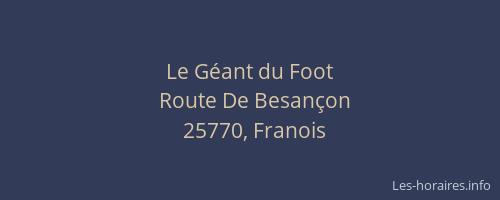 Le G&eacute;ant du Foot
