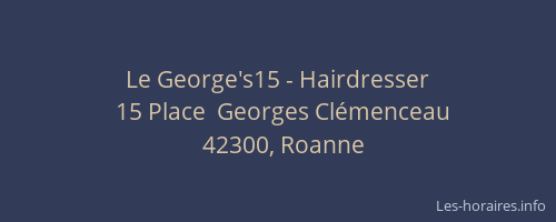 Le George's15 - Hairdresser