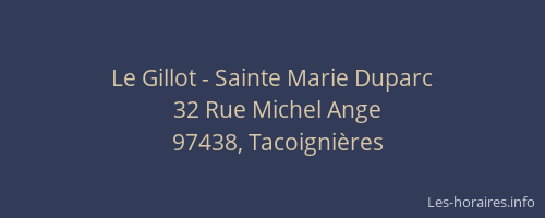 Le Gillot - Sainte Marie Duparc