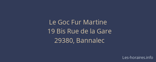 Le Goc Fur Martine