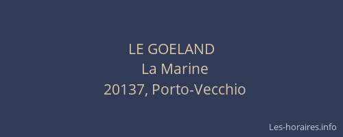 LE GOELAND