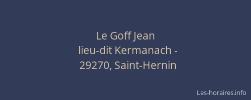 Le Goff Jean