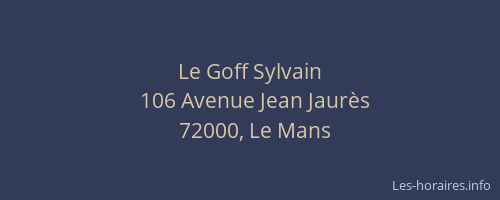 Le Goff Sylvain