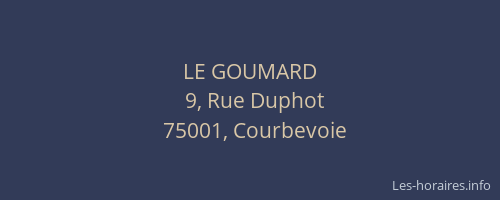 LE GOUMARD