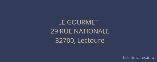 LE GOURMET