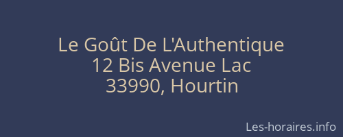 Le Goût De L'Authentique
