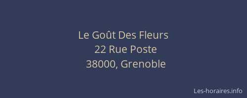 Le Goût Des Fleurs