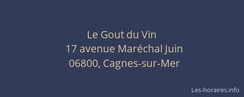 Le Gout du Vin