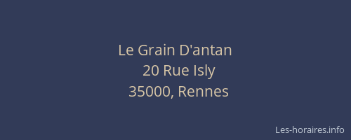 Le Grain D'antan