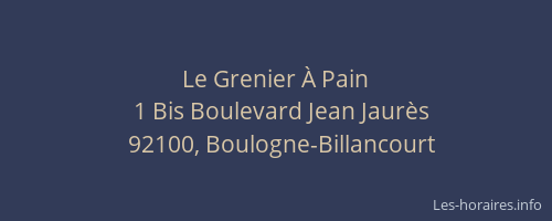 Le Grenier À Pain