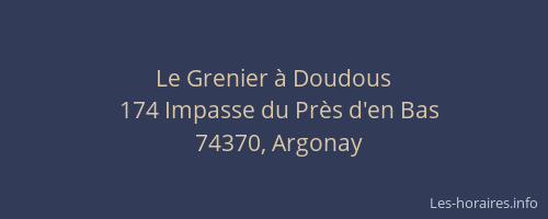 Le Grenier &agrave; Doudous
