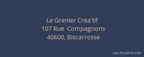 Le Grenier Cr&eacute;a'tif