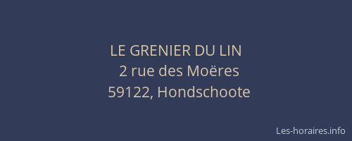 LE GRENIER DU LIN