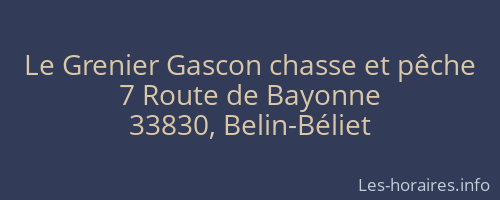 Le Grenier Gascon chasse et pêche