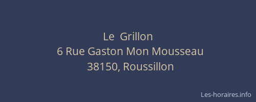 Le  Grillon