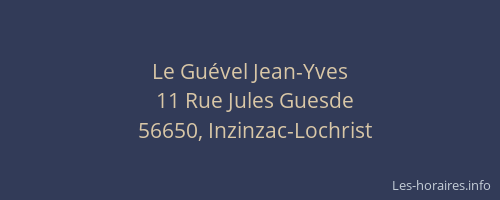 Le Gu&eacute;vel Jean-Yves