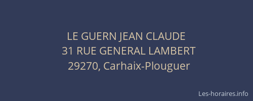 LE GUERN JEAN CLAUDE