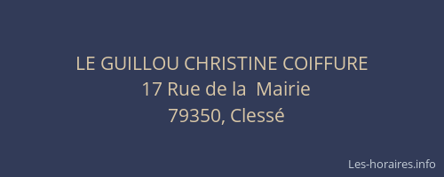LE GUILLOU CHRISTINE COIFFURE