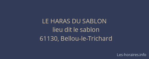 LE HARAS DU SABLON