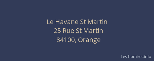 Le Havane St Martin