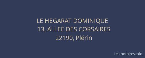 LE HEGARAT DOMINIQUE