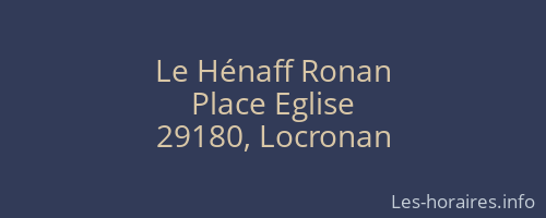 Le Hénaff Ronan