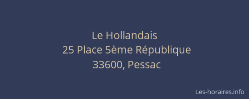 Le Hollandais
