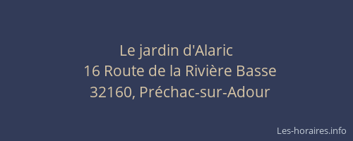 Le jardin d'Alaric