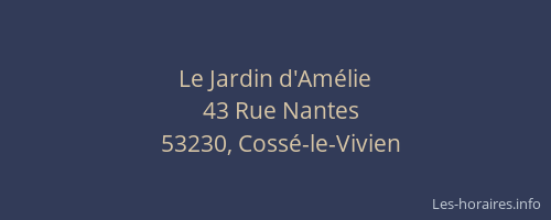 Le Jardin d'Am&eacute;lie