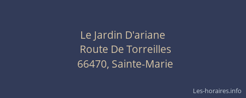 Le Jardin D'ariane