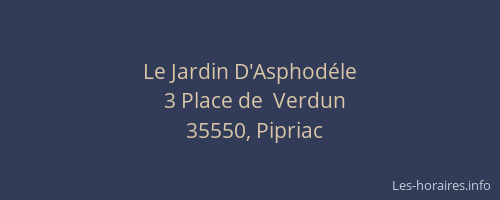 Le Jardin D'Asphodéle