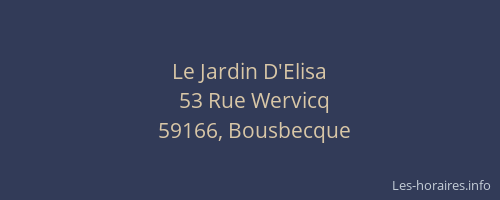 Le Jardin D'Elisa