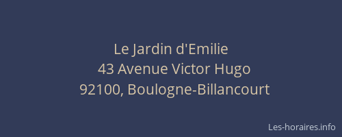 Le Jardin d'Emilie