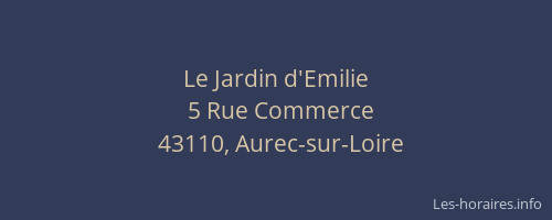 Le Jardin d'Emilie