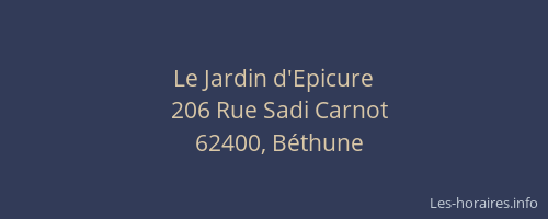 Le Jardin d'Epicure