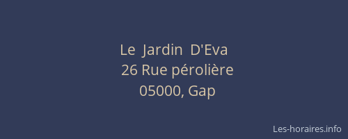 Le  Jardin  D'Eva