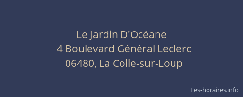 Le Jardin D'Océane