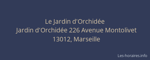 Le Jardin d'Orchidée