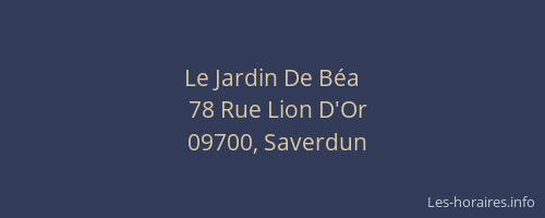 Le Jardin De Béa