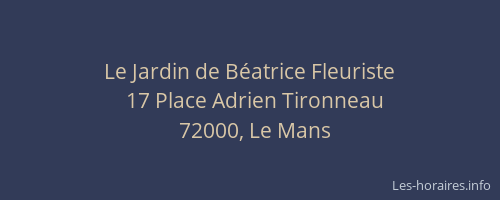 Le Jardin de Béatrice Fleuriste