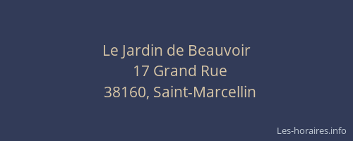 Le Jardin de Beauvoir