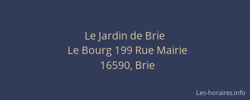 Le Jardin de Brie