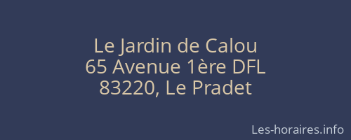 Le Jardin de Calou